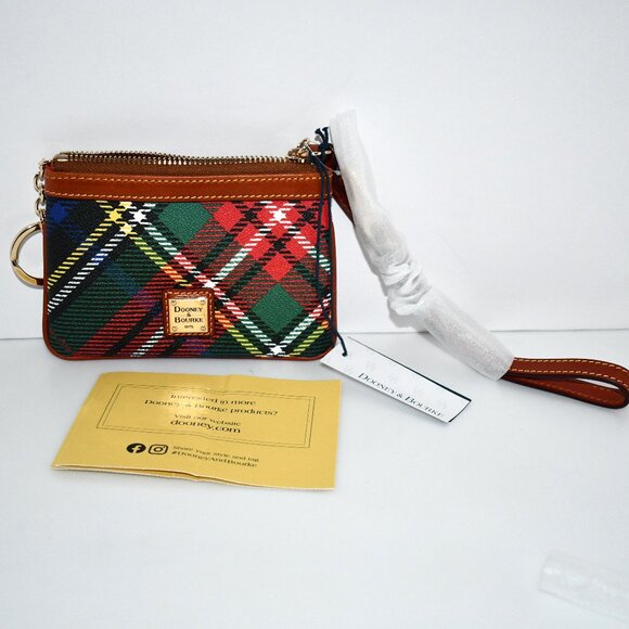 Dooney & Bourke Crosshatch Medium Wristlet in Charcoal #WWNDS1408 NWT - Picture 1 of 6